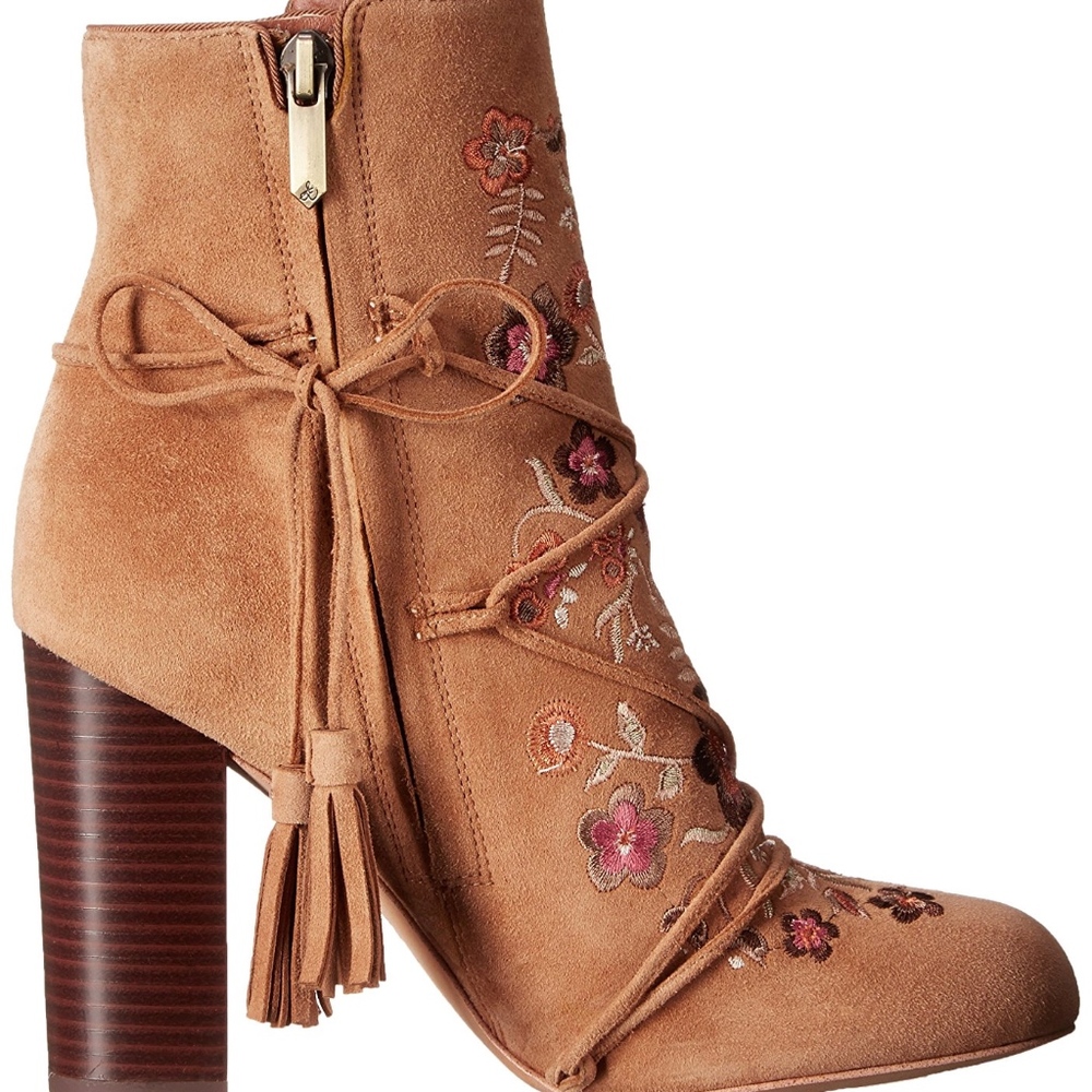 Sam Edelman Winnie Boot Embroidered Size 8 NIB